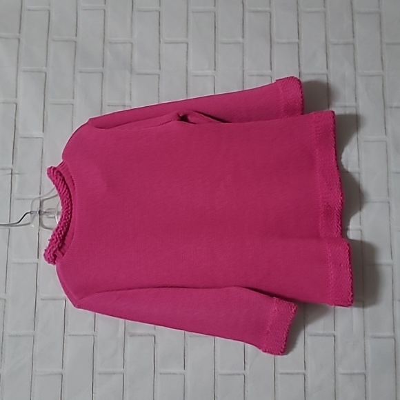NWT Girls Globaltex Hot Pink Horse Sweater - Picture 2 of 2